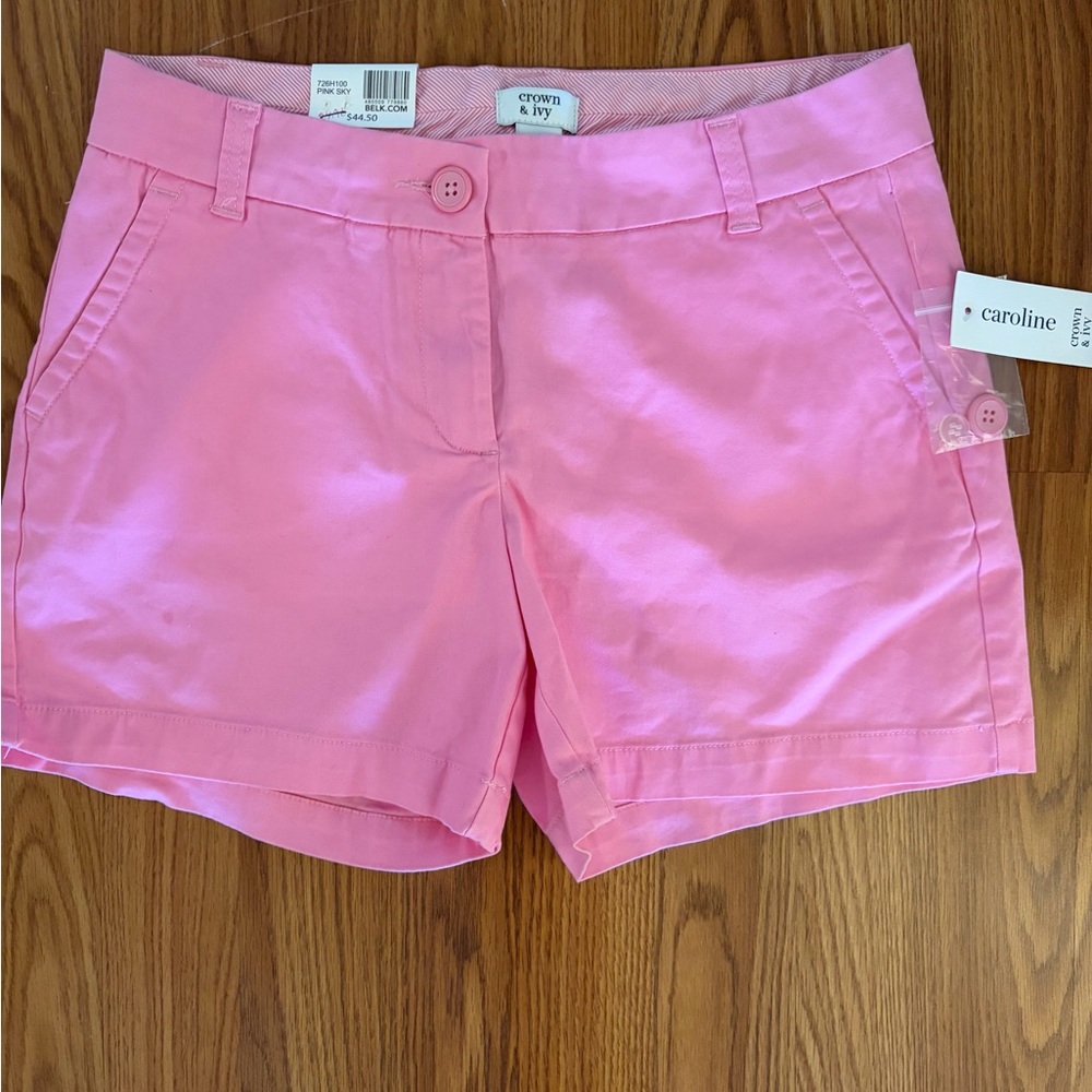 Crown & Ivy Women's Vibrant Pink Bermudas